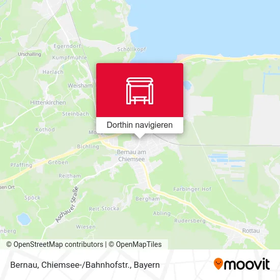 Bernau, Chiemsee-/Bahnhofstr. Karte