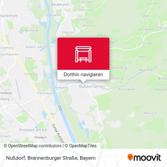 Nußdorf, Brannenburger Straße Karte