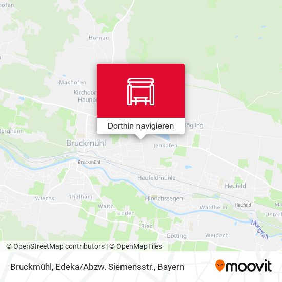 Bruckmühl, Edeka / Abzw. Siemensstr. Karte