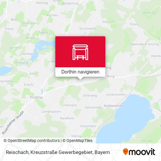 Reischach, Kreuzstraße Gewerbegebiet Karte