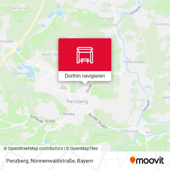 Penzberg, Nonnenwaldstraße Karte