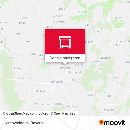 Kirchweidach Karte