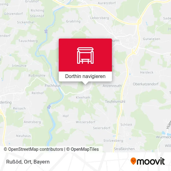 Rußöd, Ort Karte