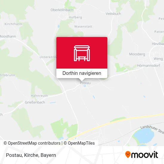 Postau, Kirche Karte