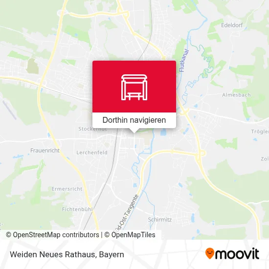 Weiden Neues Rathaus Karte
