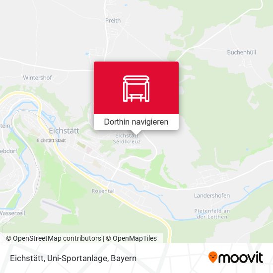 Eichstätt, Uni-Sportanlage Karte