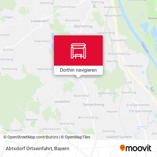 Abtsdorf Ortseinfahrt Karte
