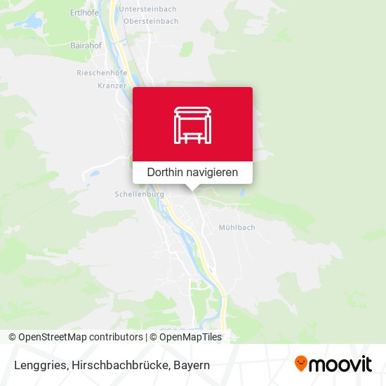 Lenggries, Hirschbachbrücke Karte