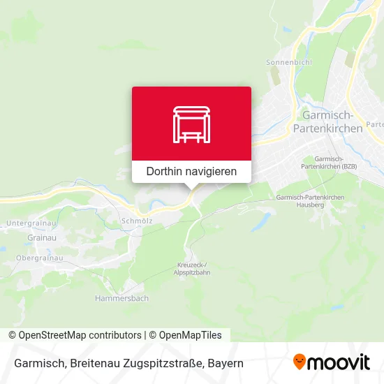 Garmisch, Breitenau Zugspitzstraße Karte