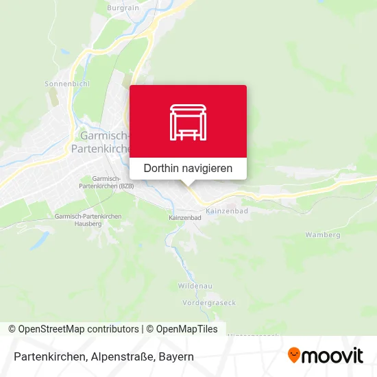 Partenkirchen, Alpenstraße Karte