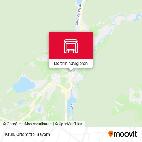 Krün, Ortsmitte Karte