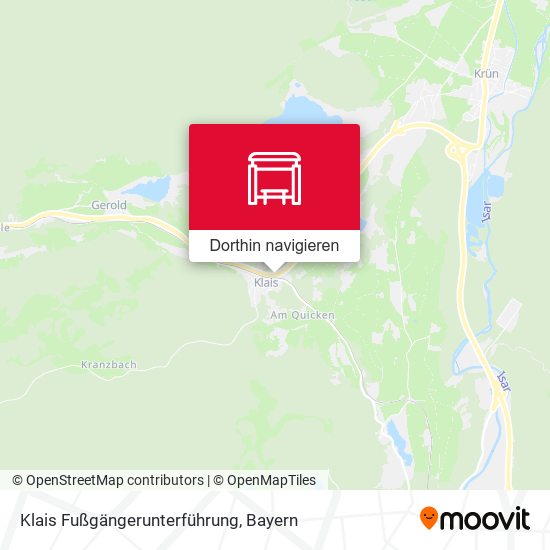 Klais Fußgängerunterführung Karte