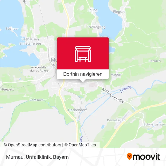 Murnau, Unfallklinik Karte