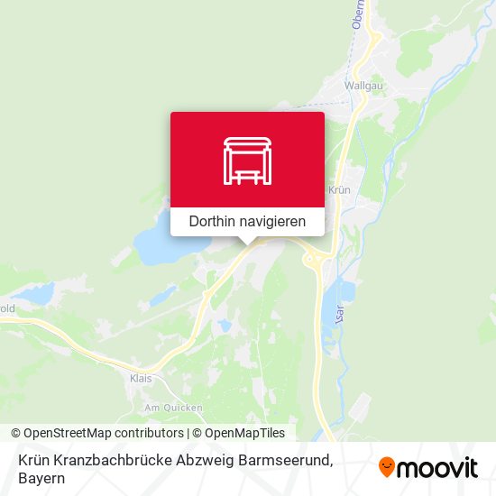 Krün Kranzbachbrücke Abzweig Barmseerund Karte