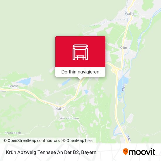 Krün Abzweig Tennsee An Der B2 Karte