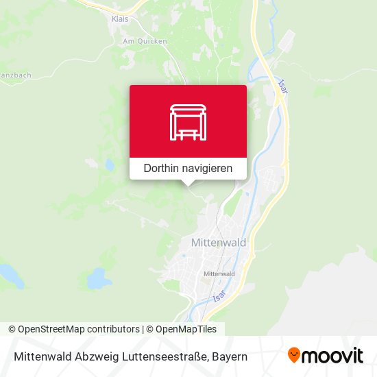 Mittenwald Abzweig Luttenseestraße Karte