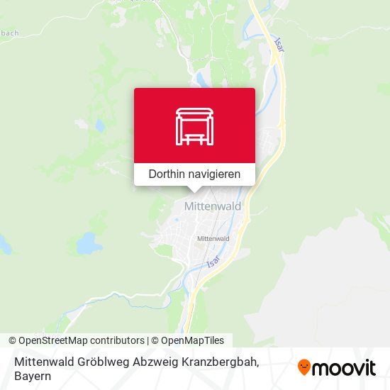 Mittenwald Gröblweg Abzweig Kranzbergbah Karte
