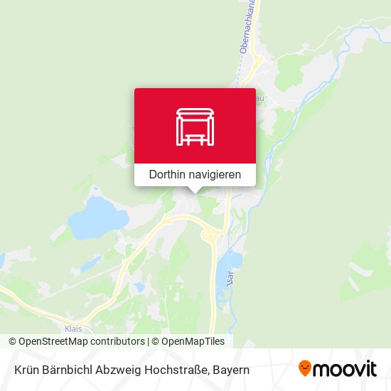Krün Bärnbichl Abzweig Hochstraße Karte