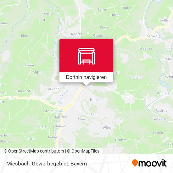 Miesbach, Gewerbegebiet Karte
