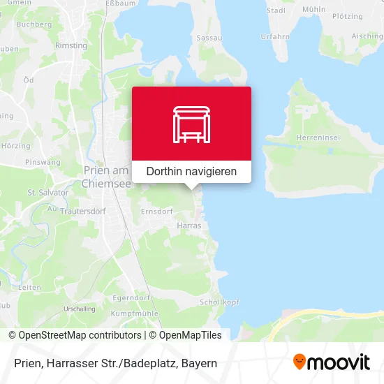 Prien, Harrasser Str. / Badeplatz Karte