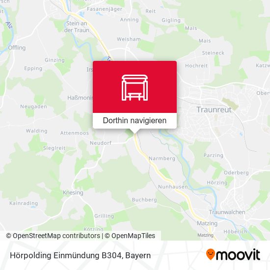 Hörpolding Einmündung B304 Karte