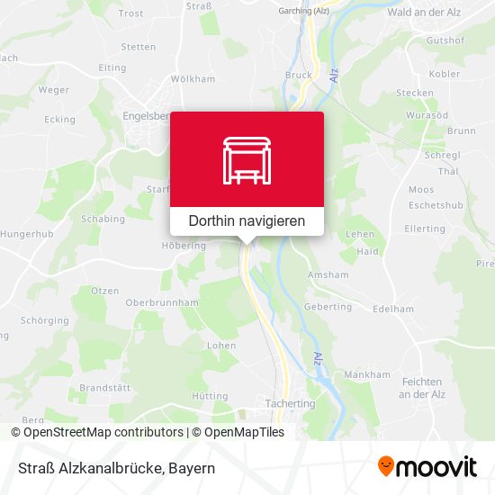 Straß Alzkanalbrücke Karte