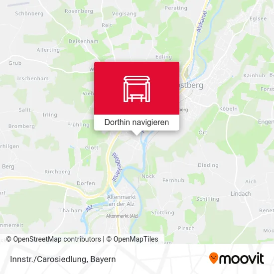 Innstr./Carosiedlung Karte