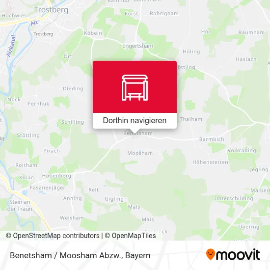 Benetsham / Moosham Abzw. Karte
