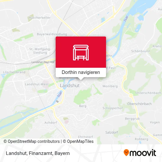 Landshut, Finanzamt Karte