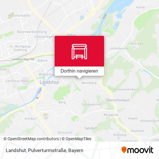 Landshut, Pulverturmstraße Karte