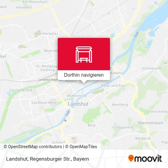 Landshut, Regensburger Str. Karte