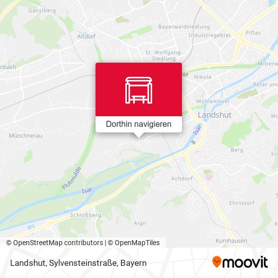 Landshut, Sylvensteinstraße Karte