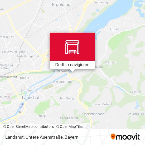 Landshut, Untere Auenstraße Karte