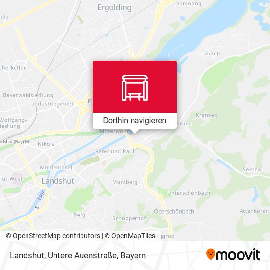 Landshut, Untere Auenstraße Karte