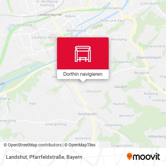Landshut, Pfarrfeldstraße Karte