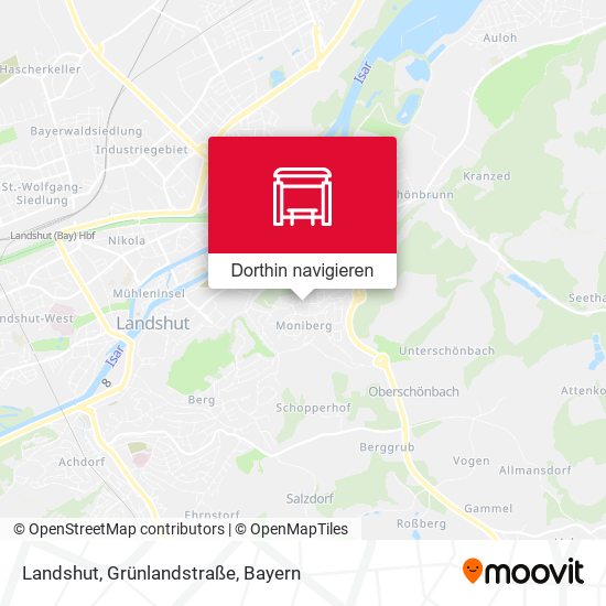 Landshut, Grünlandstraße Karte