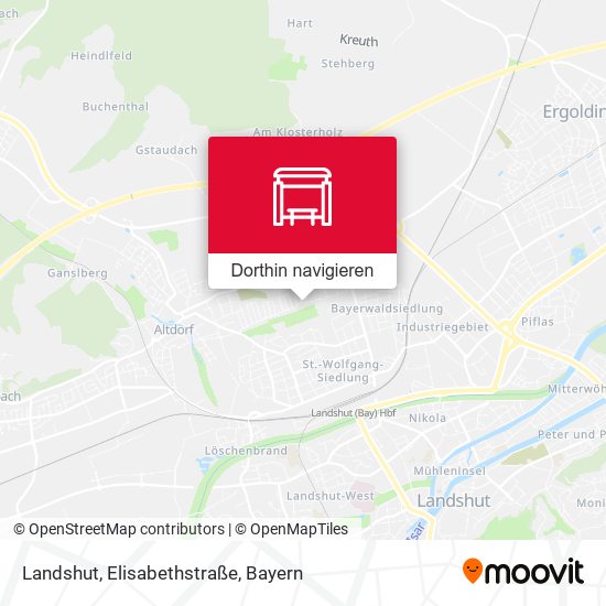 Landshut, Elisabethstraße Karte
