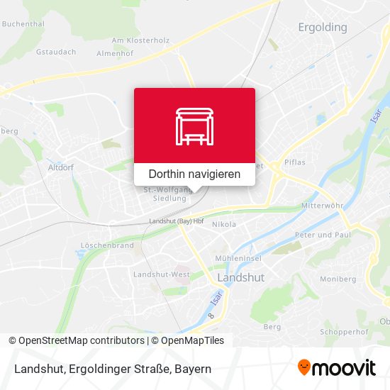Landshut, Ergoldinger Straße Karte