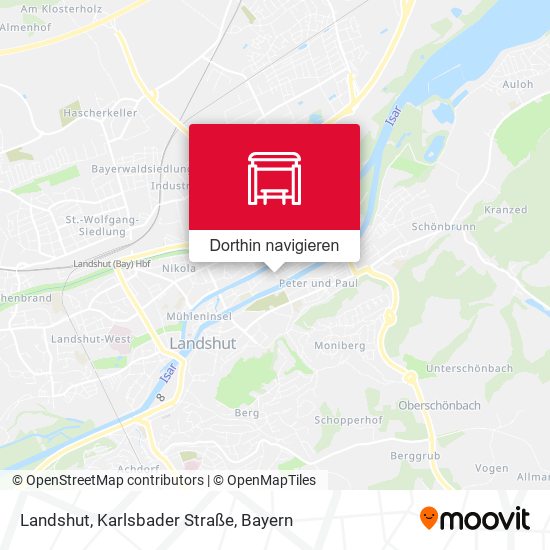 Landshut, Karlsbader Straße Karte
