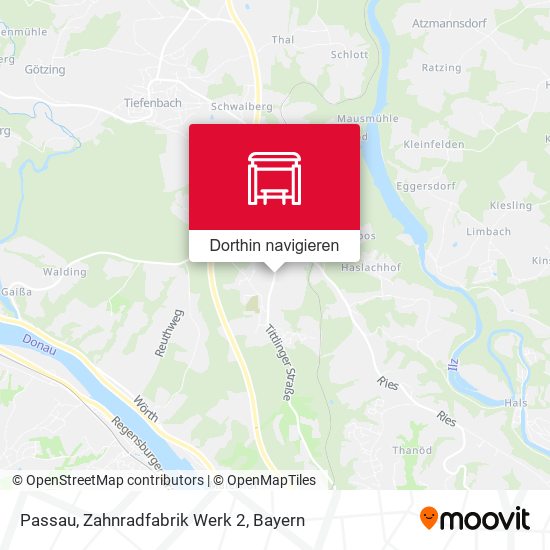 Passau, Zahnradfabrik Werk 2 Karte