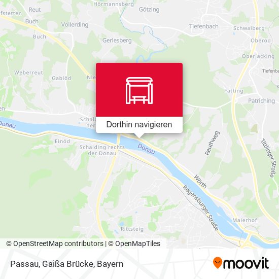 Passau, Gaißa Brücke Karte