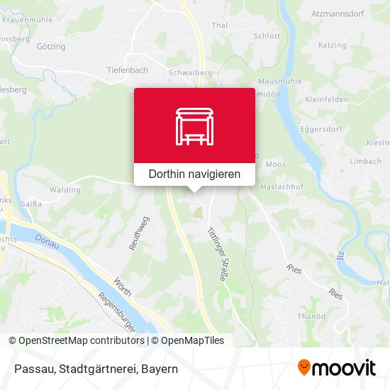 Passau, Stadtgärtnerei Karte
