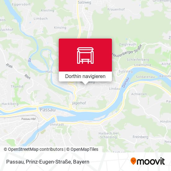 Passau, Prinz-Eugen-Straße Karte