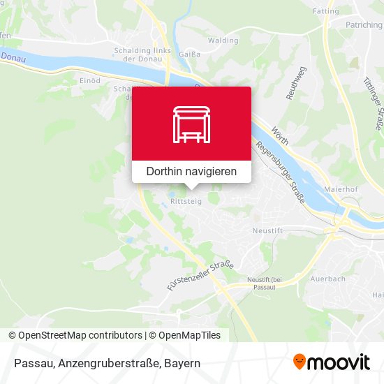 Passau, Anzengruberstraße Karte