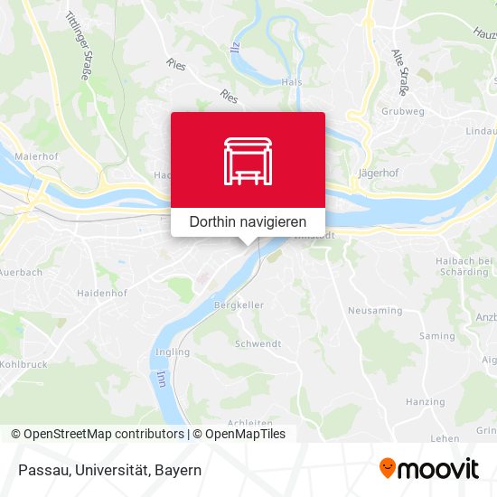 Passau, Universität Karte