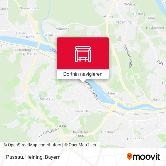 Passau, Heining Karte