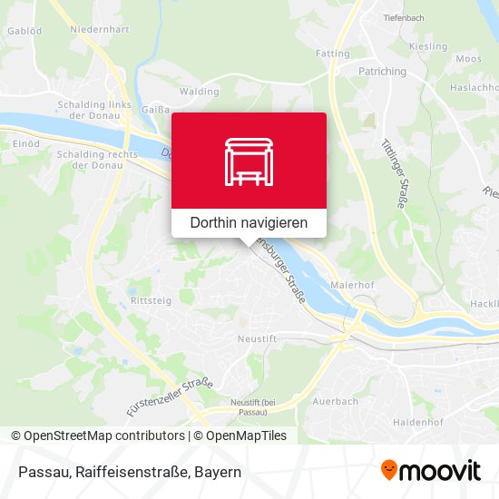 Passau, Raiffeisenstraße Karte