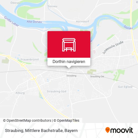 Straubing, Mittlere Bachstraße Karte