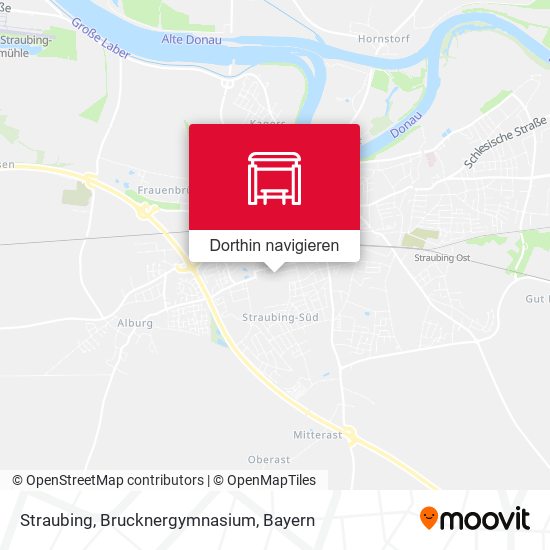 Straubing, Brucknergymnasium Karte