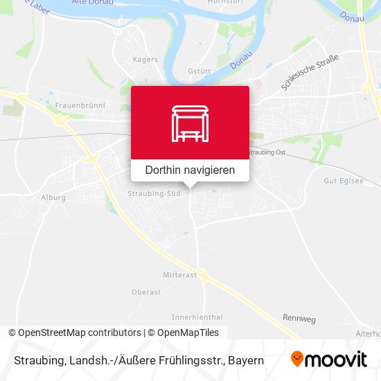 Straubing, Landsh.- / Äußere Frühlingsstr. Karte